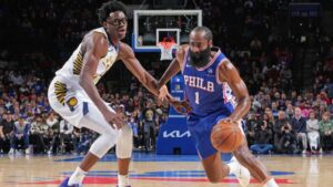 James Harden setzt seinen starken Saisonstart mit fast Triple-Double fort, um Sixers zum ersten Sieg zu verhelfen