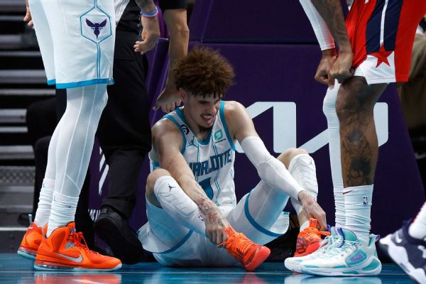 LaMelo Ball verlässt die Vorsaison-Niederlage der Hornets mit einer Knöchelverstauchung